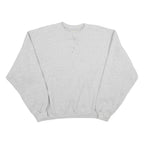 CHAMPION Womens Grey Cotton Blend Crew Neck Sweatshirt L Casual Pullover
