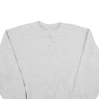 CHAMPION Womens Grey Cotton Blend Crew Neck Sweatshirt L Casual Pullover