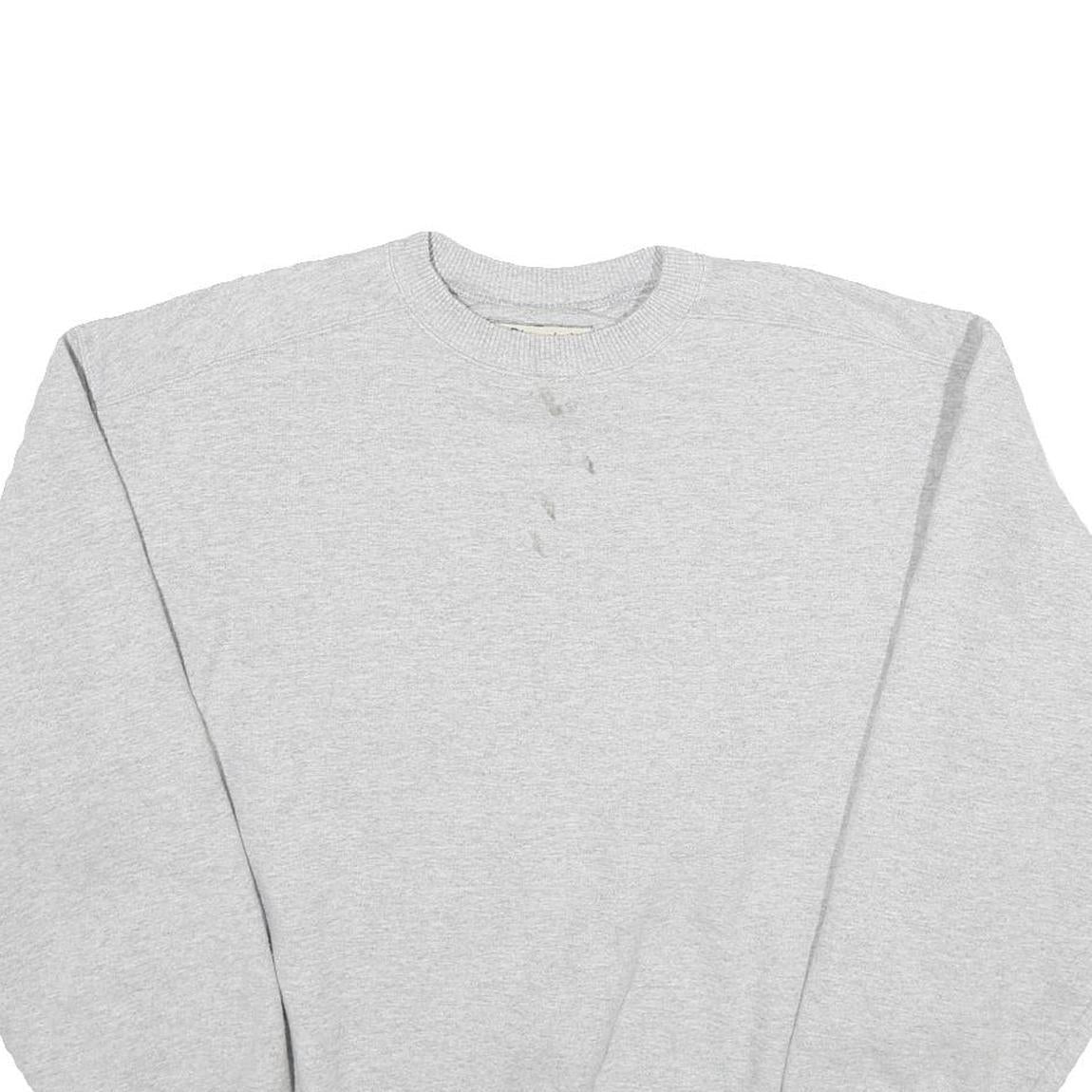 CHAMPION Womens Grey Cotton Blend Crew Neck Sweatshirt L Casual Pullover