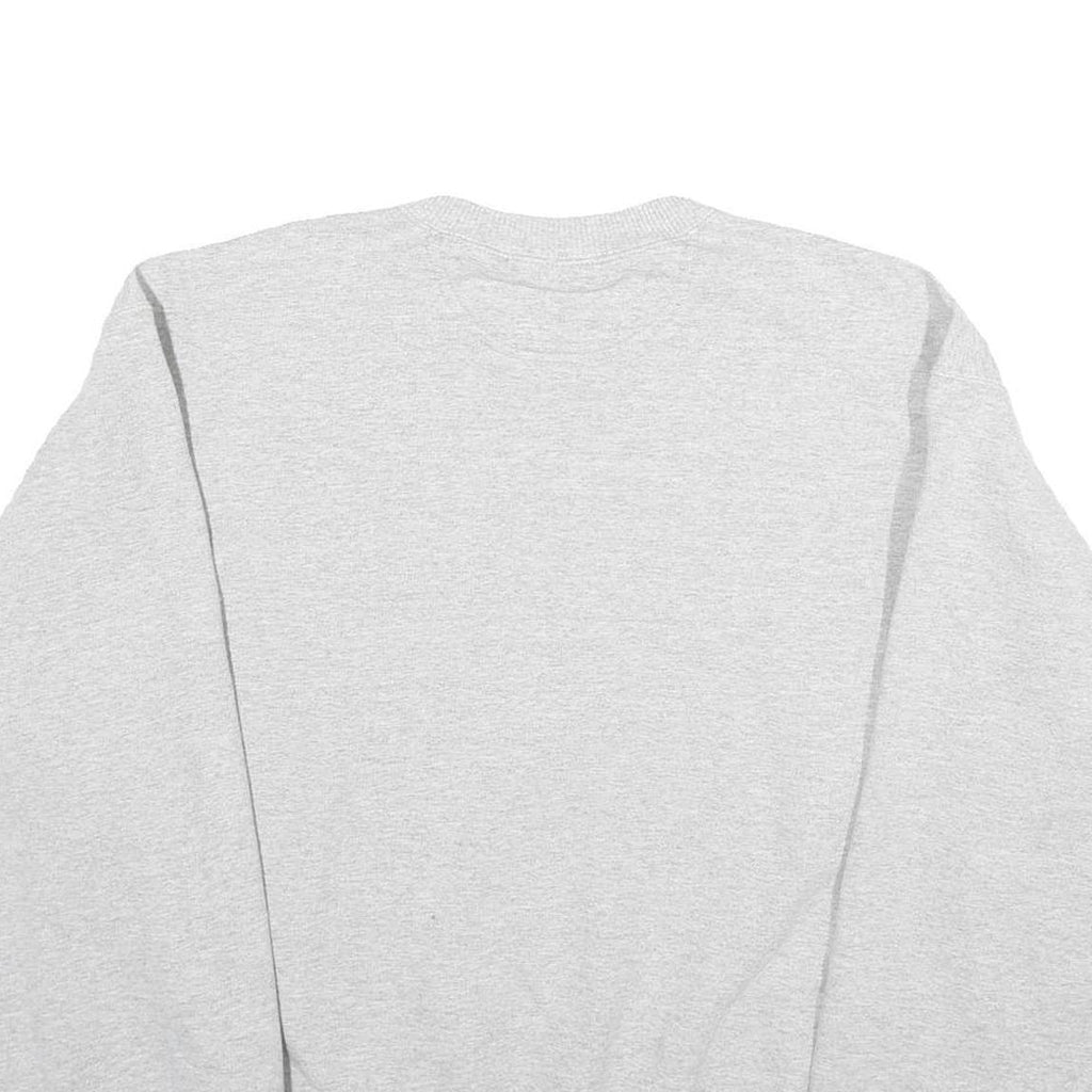 CHAMPION Womens Grey Cotton Blend Crew Neck Sweatshirt L Casual Pullover