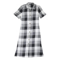 NEXT Womens Black & White Check Fit & Flare Cotton Blend Shirt Dress UK 14