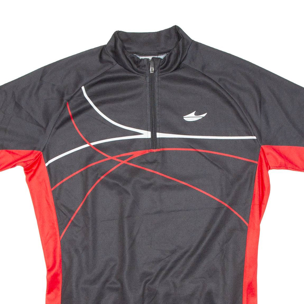 Cycling Mens Jersey Black 1/4 Zip L