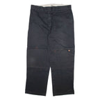DICKIES Mens Trousers Black Loose Straight W38 L32