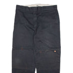DICKIES Mens Trousers Black Loose Straight W38 L32