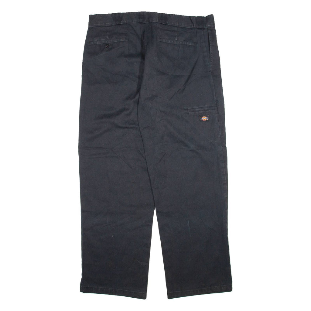 DICKIES Mens Trousers Black Loose Straight W38 L32