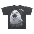 ROCK EAGLE Single Stitch Mens Black Eagle Graphic T-Shirt L Short Sleeve