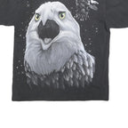ROCK EAGLE Single Stitch Mens Black Eagle Graphic T-Shirt L Short Sleeve