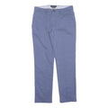 TOMMY HILFIGER Womens Cotton Blend Blue Regular Fit Straight Leg Trousers W29