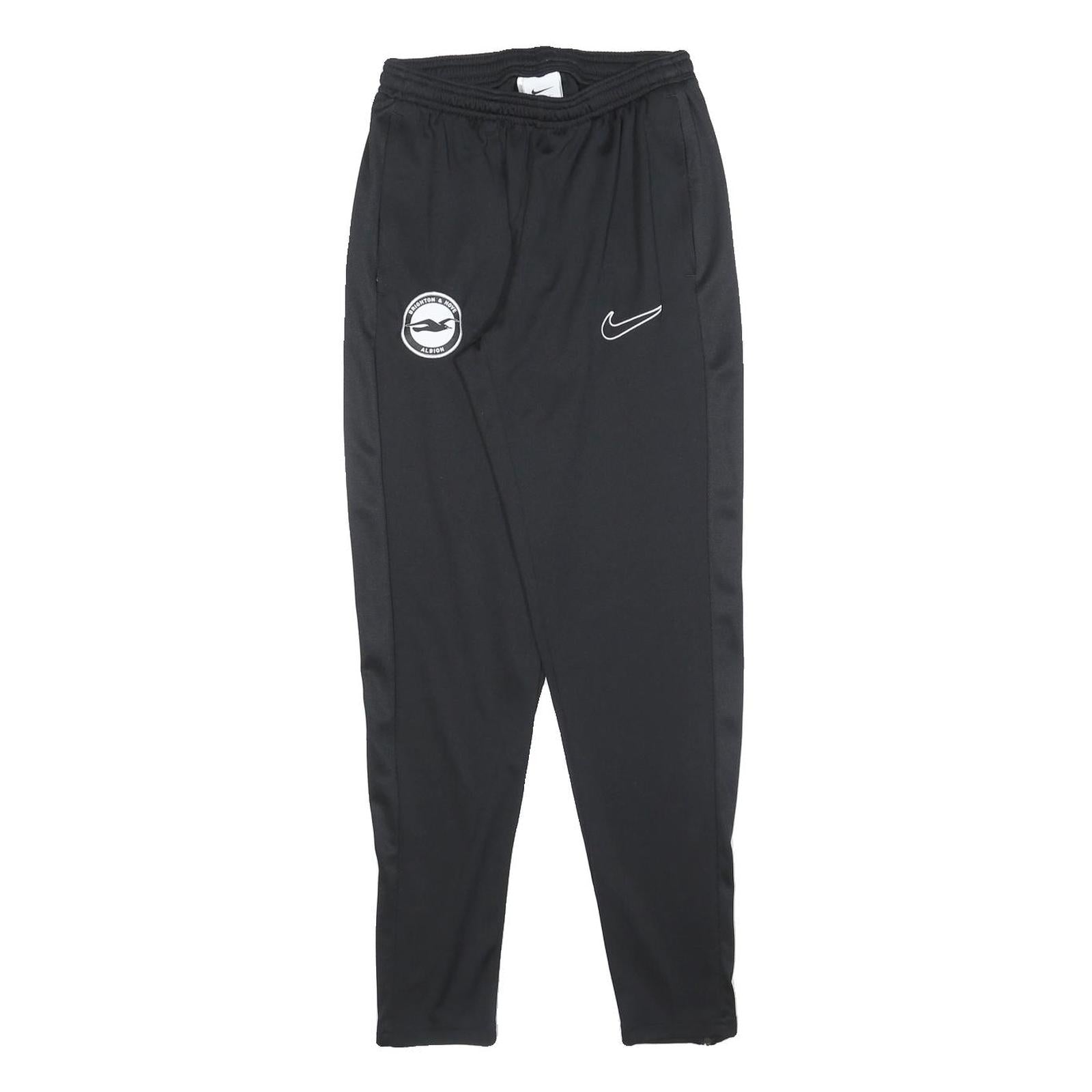 NIKE Mens Joggers Black Slim Tapered S W25 L28 Brighton Albion Logo
