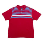 CHAPS Mens Polo Shirt Red Striped XL