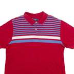 CHAPS Mens Polo Shirt Red Striped XL