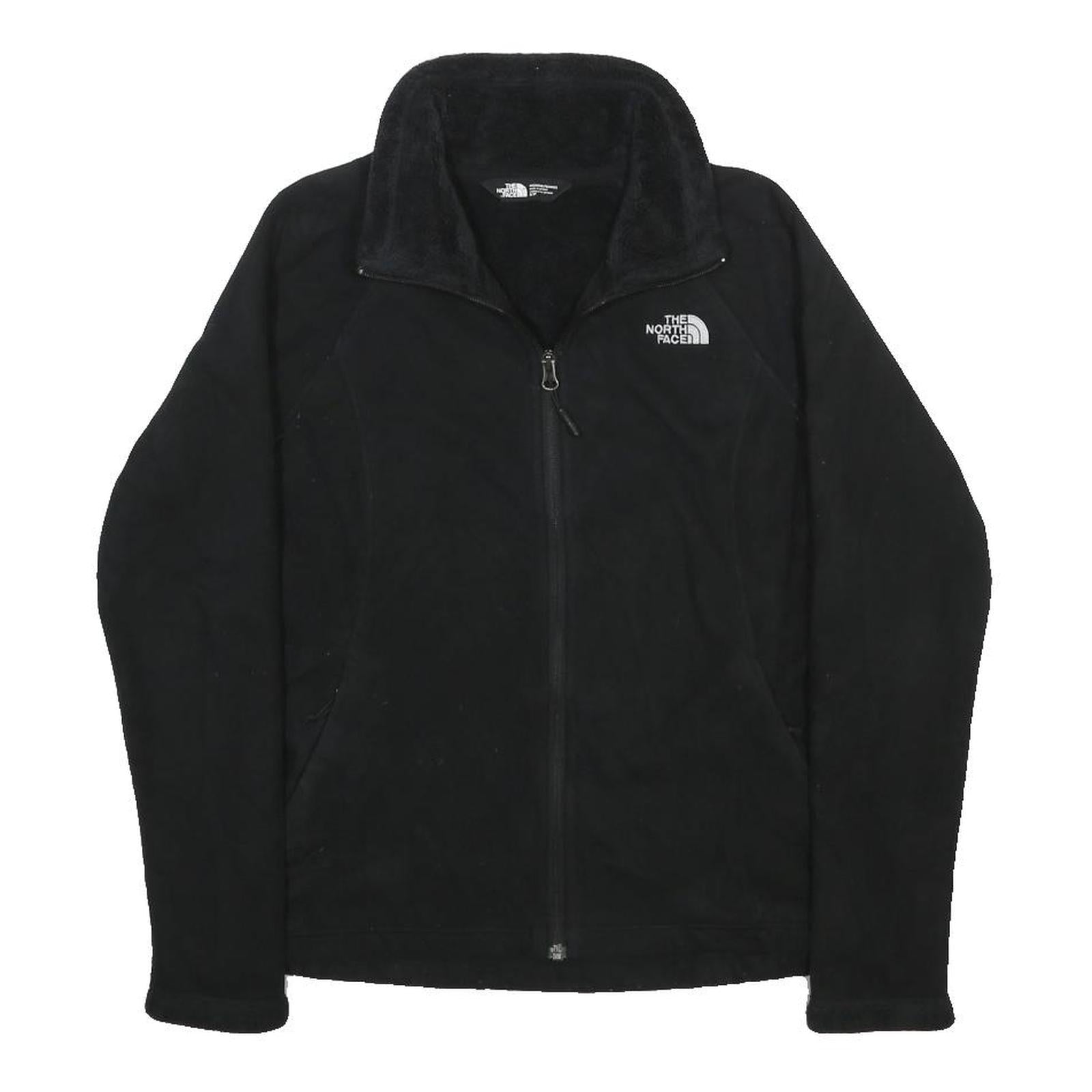 THE NORTH FACE Womens Black Fleece Jacket S Polyester Zip Classic Outdoor Warm