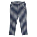 ZARA Striped Womens Trousers Blue Regular Tapered W30 L26