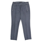 ZARA Striped Womens Trousers Blue Regular Tapered W30 L26