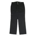 BELOWZERO Mens Cotton Blend Black Relaxed Straight Trousers W32 L32 Casual Zip