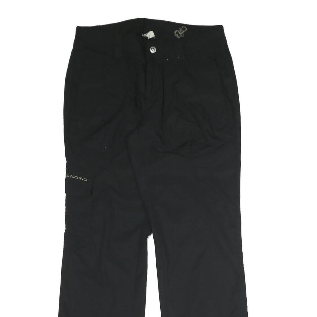BELOWZERO Mens Cotton Blend Black Relaxed Straight Trousers W32 L32 Casual Zip