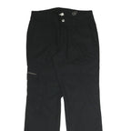BELOWZERO Mens Cotton Blend Black Relaxed Straight Trousers W32 L32 Casual Zip