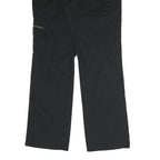 BELOWZERO Mens Cotton Blend Black Relaxed Straight Trousers W32 L32 Casual Zip