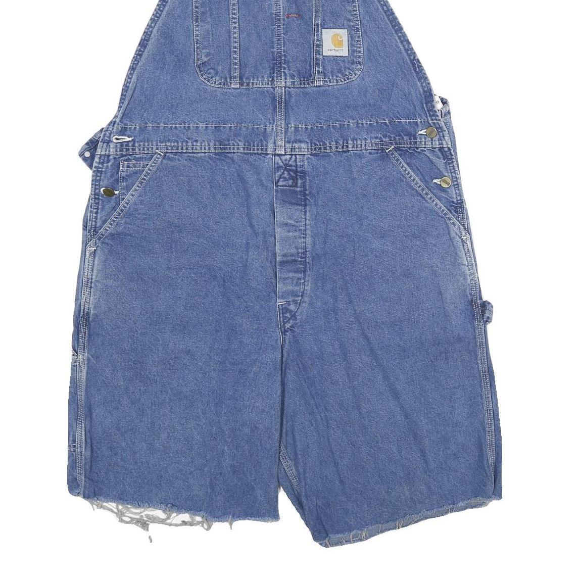 CARHARTT Mens Blue Cotton Denim Relaxed Dungarees XL W40 L11 Casual Workwear