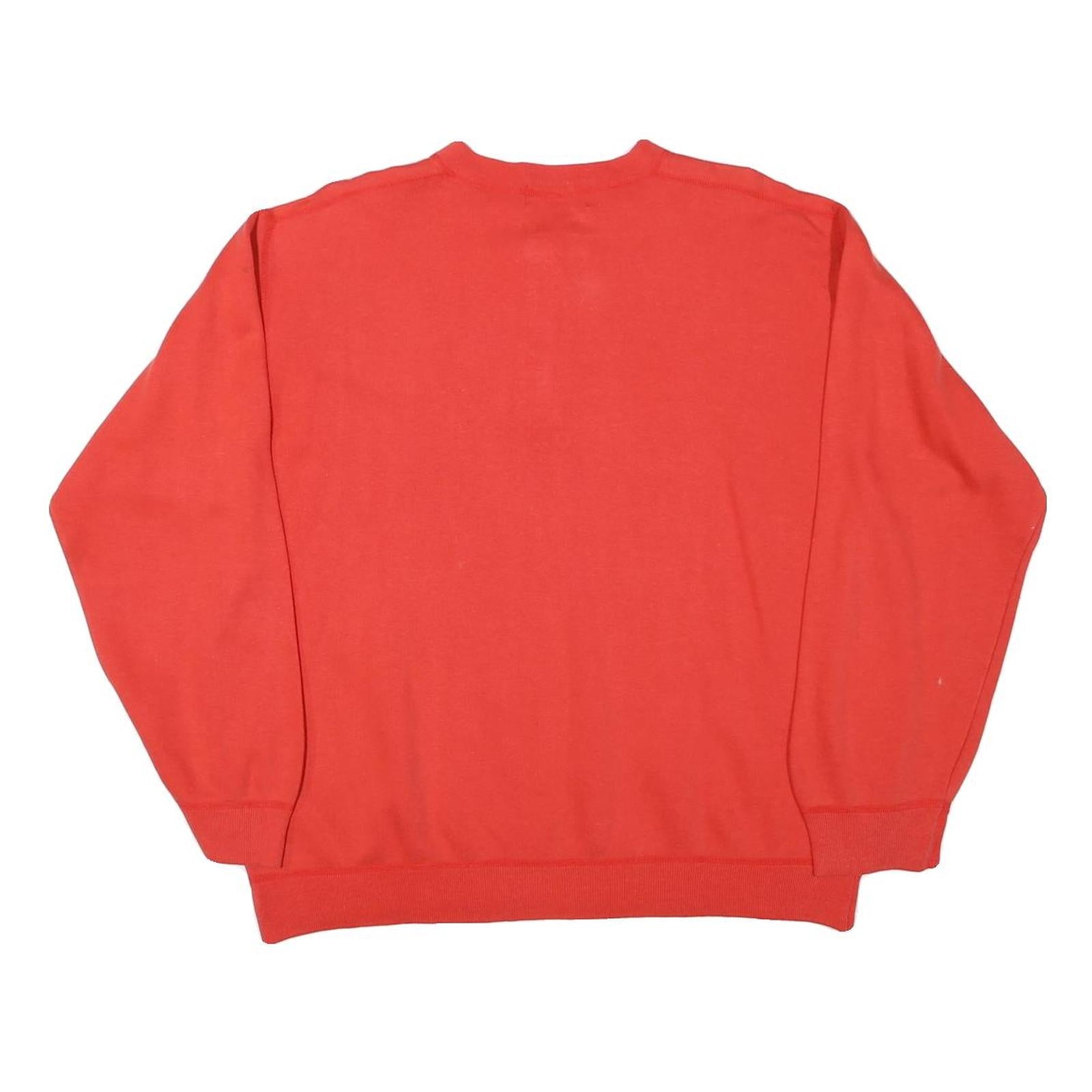 COMPAGNIE DE CALINOFNIE Mens Red Henley L Cotton Blend Casual Sweatshirt
