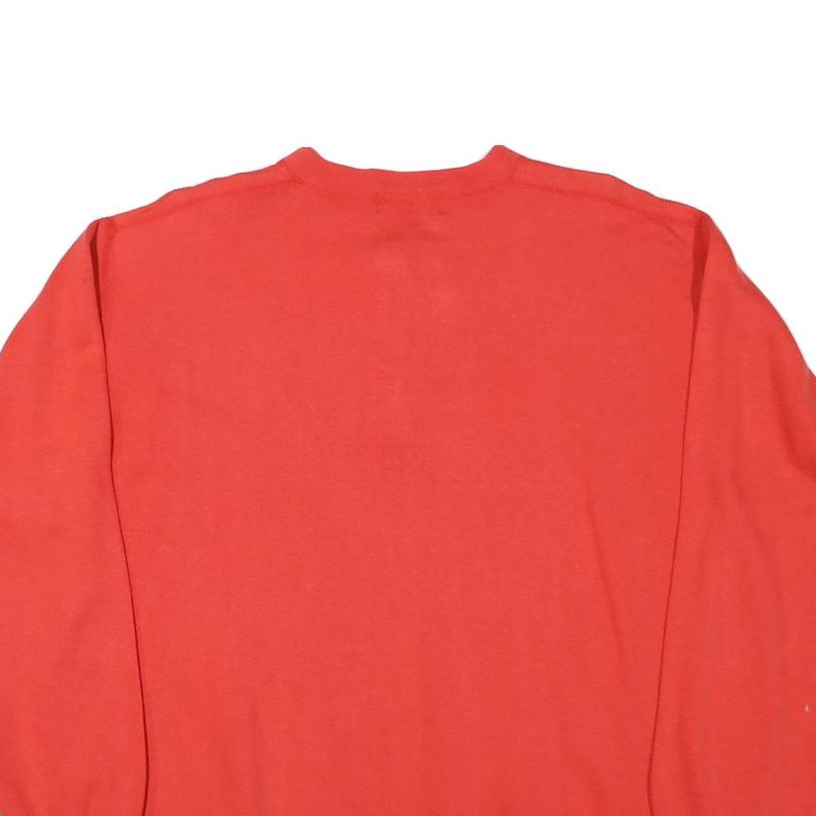COMPAGNIE DE CALINOFNIE Mens Red Henley L Cotton Blend Casual Sweatshirt