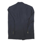 PKZ Mens Navy Blue Wool Double Breasted L Jacket Button Classic Blazer