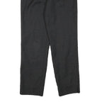 CHADWICKS Womens Wool Black Relaxed Straight Trousers W27 L28 Classic Formal