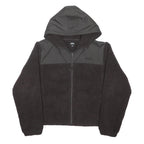 VANS Mens Black Polyester Blend Hooded Zip Jacket XL Sherpa Fleece Casual