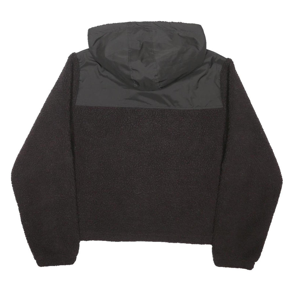 VANS Mens Black Polyester Blend Hooded Zip Jacket XL Sherpa Fleece Casual