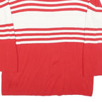 GUESS Womens Red & White Patterned Jumper Crew Neck Basic Knit S Casual Chic
