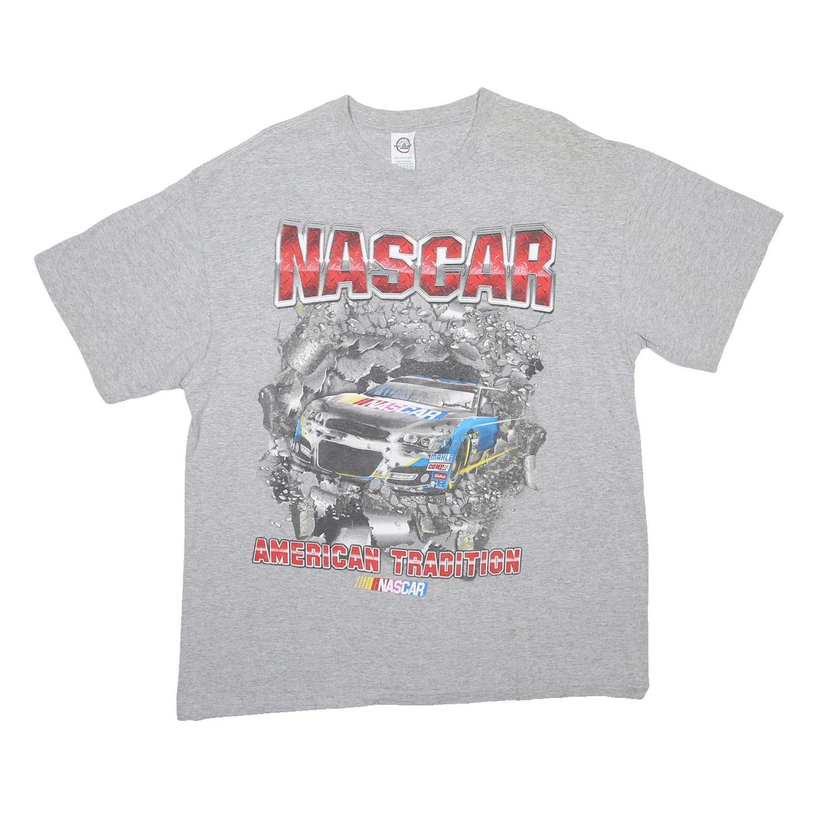 DELTA PRO WEAIGHT Mens Grey NASCAR Graphic T-Shirt XL Short Sleeve Crew Neck