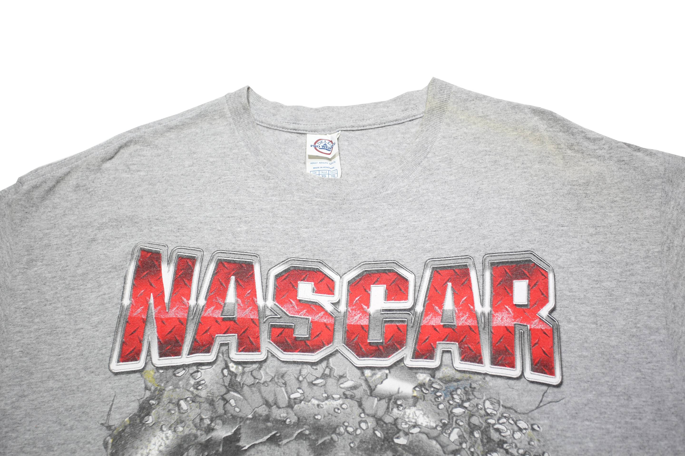 DELTA PRO WEAIGHT Mens Grey NASCAR Graphic T-Shirt XL Short Sleeve Crew Neck