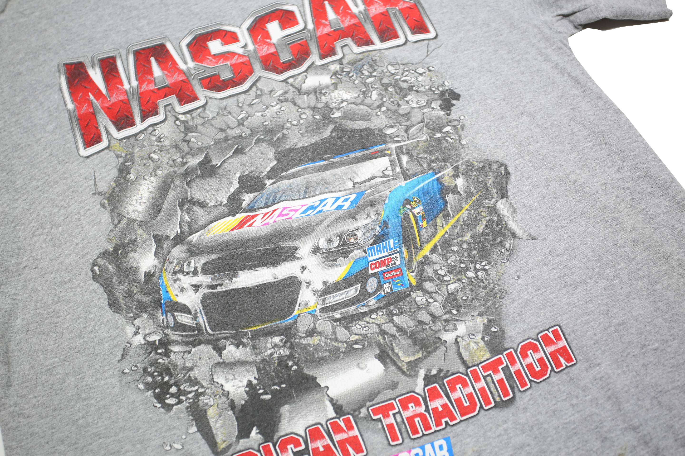 DELTA PRO WEAIGHT Mens Grey NASCAR Graphic T-Shirt XL Short Sleeve Crew Neck