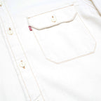 LEVI'S Mens White Cotton Shirt L Button Pocket Casual Workwear