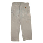 CARHARTT Mens Cotton Blend Beige Regular Fit Straight Leg Trousers W38 L32