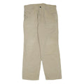 CARHARTT Mens Cotton Blend Beige Regular Fit Straight Leg Trousers W38 L34