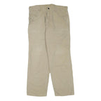 CARHARTT Mens Cotton Blend Beige Regular Fit Straight Leg Trousers W38 L34