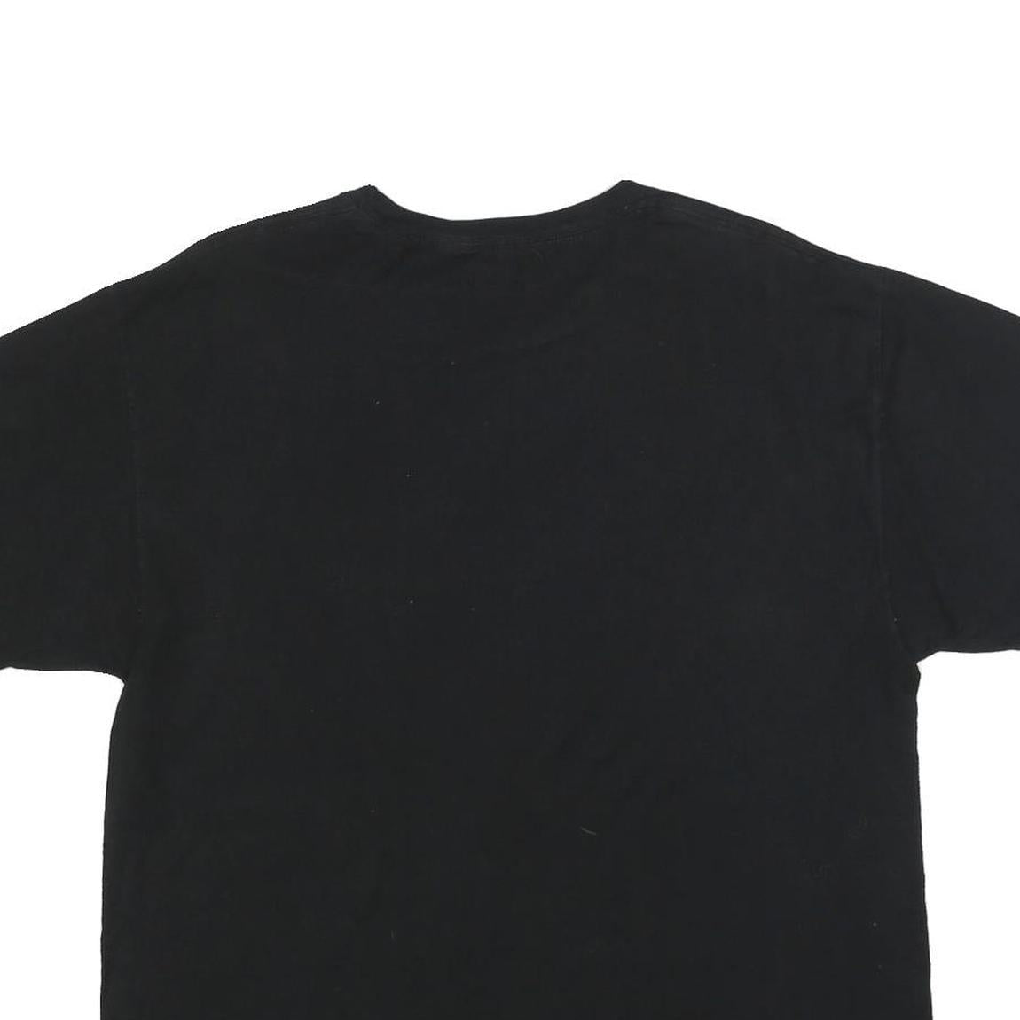 CHAMPION Mens Black L Short Sleeve Crew Neck Logo Cotton Blend T-Shirt