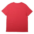 CREW CLOTHING Mens Red XL T-Shirt Short Sleeve Crew Neck Small Gold Logos