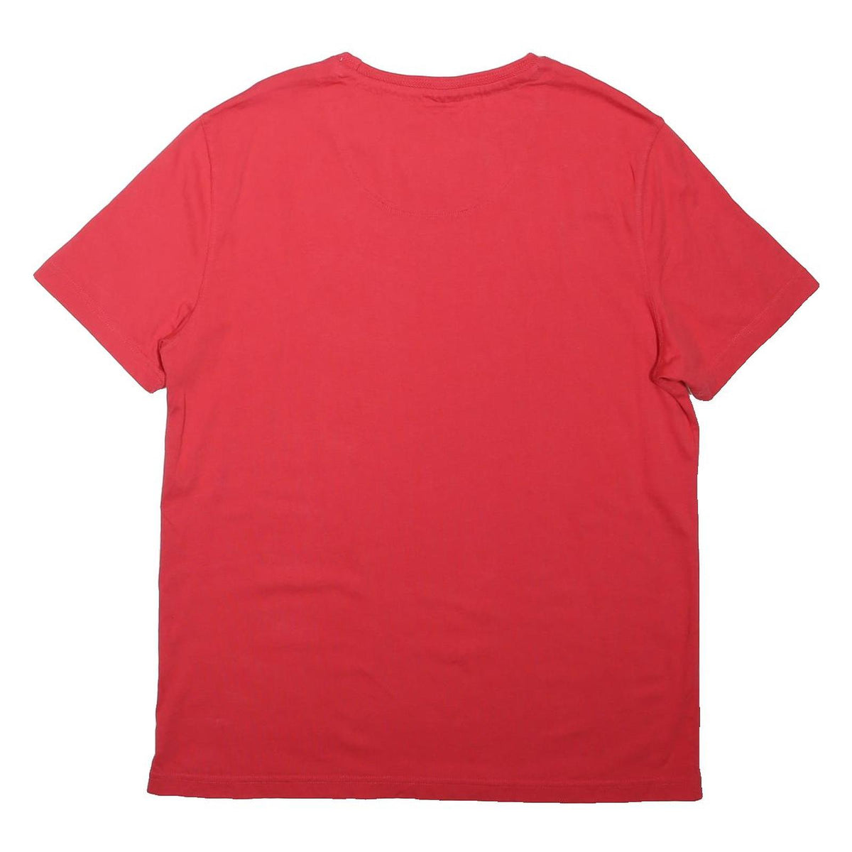 CREW CLOTHING Mens Red XL T-Shirt Short Sleeve Crew Neck Small Gold Logos