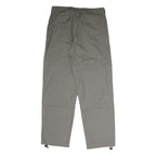 LETS GO Mens Cotton Blend Grey Relaxed Straight Trousers W38 L33 Casual Utility