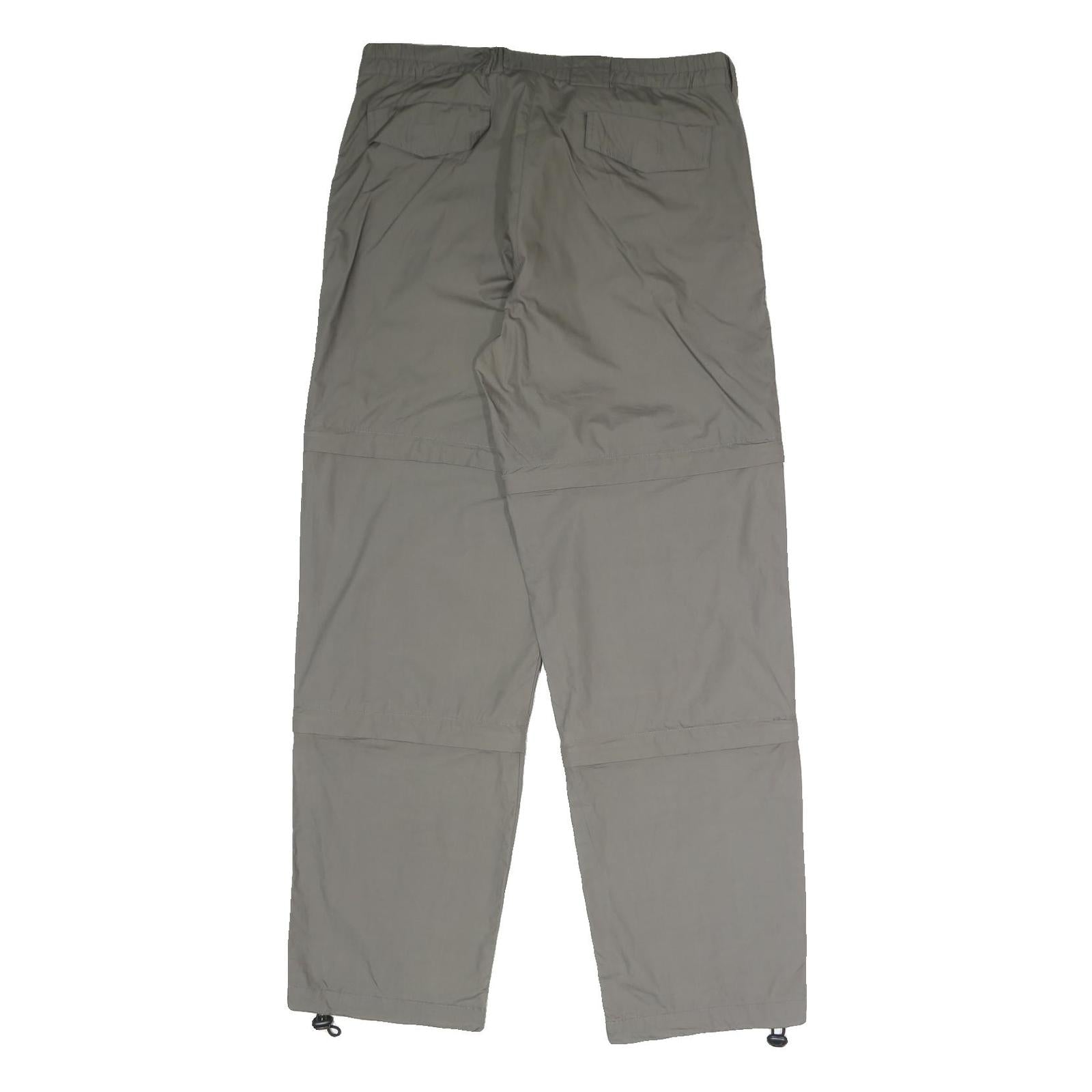 LETS GO Mens Cotton Blend Grey Relaxed Straight Trousers W38 L33 Casual Utility