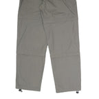 LETS GO Mens Cotton Blend Grey Relaxed Straight Trousers W38 L33 Casual Utility