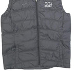 JOMA Mens Black Sleeveless Quilted Jacket M Polyester Blend Zip Outerwear