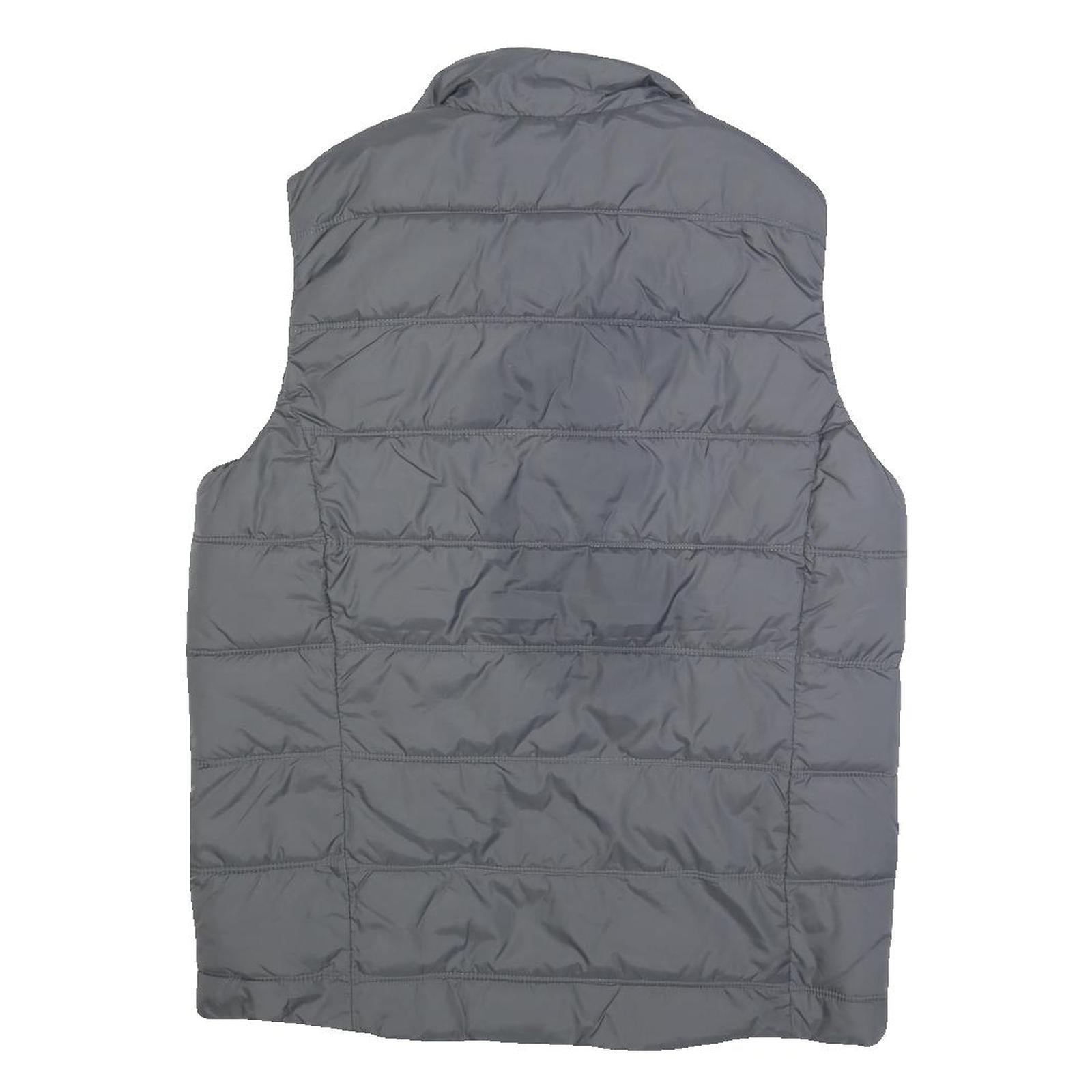 JOMA Mens Black Sleeveless Quilted Jacket M Polyester Blend Zip Outerwear