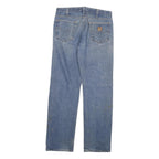 CARHARTT Mens Relaxed Blue Denim Jeans W34 L34 Zip Cotton Blend Casual Workwear