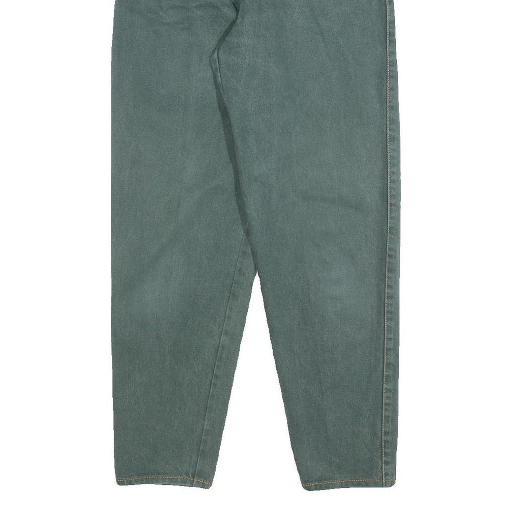 TRADERS Womens Jeans Green Regular Straight Denim W25 L28 Comfortable Cotton