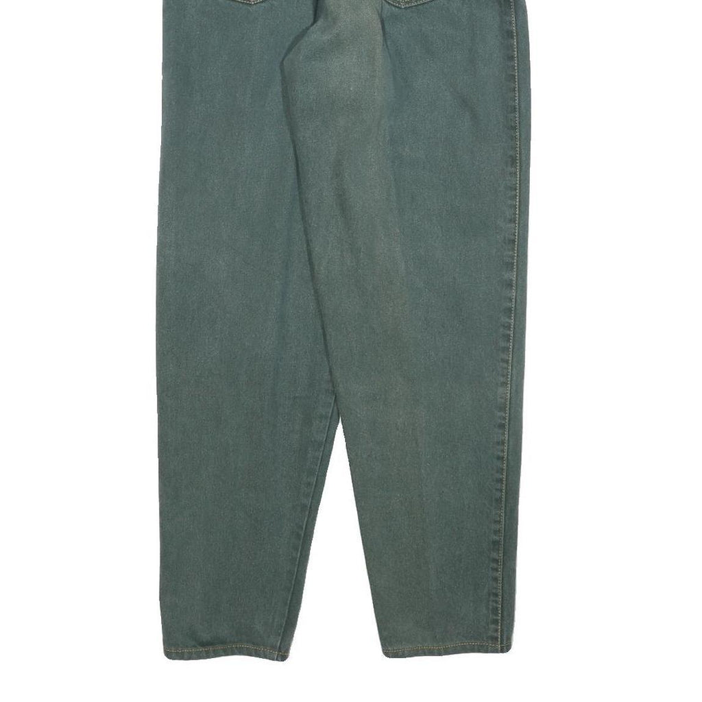 TRADERS Womens Jeans Green Regular Straight Denim W25 L28 Comfortable Cotton