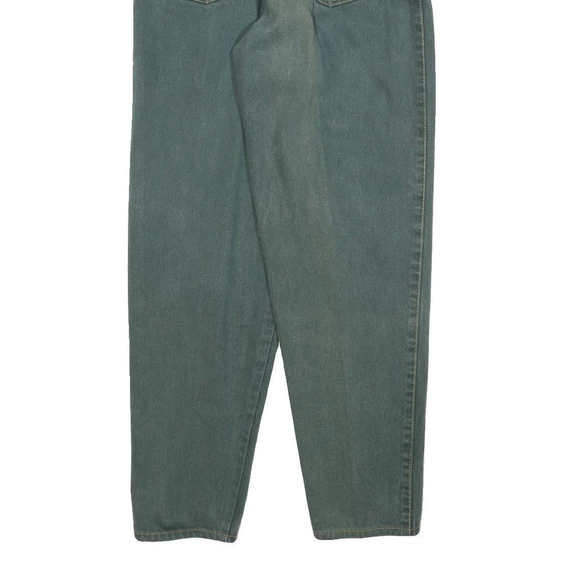 TRADERS Womens Jeans Green Regular Straight Denim W25 L28 Comfortable Cotton