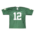 NFL Mens Green Football Shirt XL Short Sleeve V-Neck Rodgers Number 12